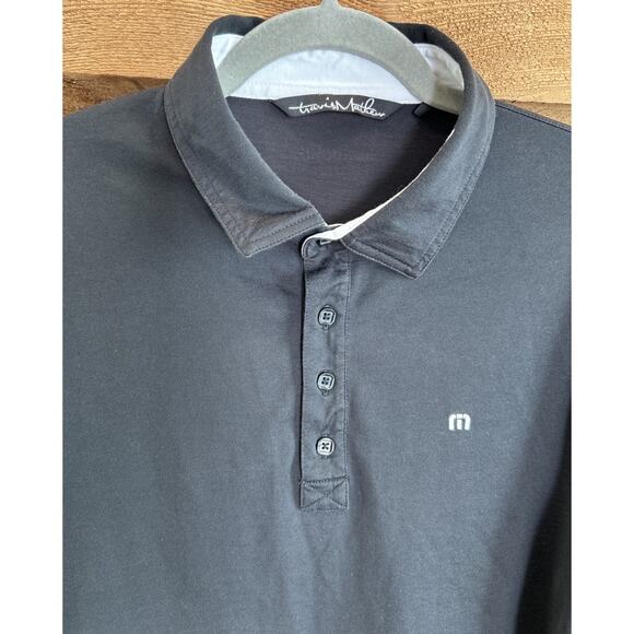 Men’s TRAVIS MATHEW Black CABO REAL Short Sleeve Polo Shirt Size M *C1 - Picture 3 of 5